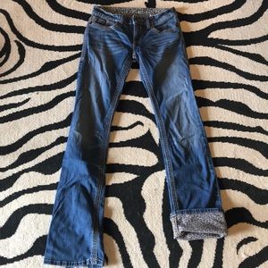 CRUEL GIRL boot cut leopard print jeans 1XL